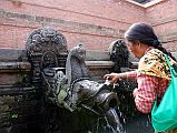 Kathmandu Patan Durbar Square 26 Manga Hiti Sunken Water Conduit With Carved Stone Makara Mythological Crocodile Head Waterspout 